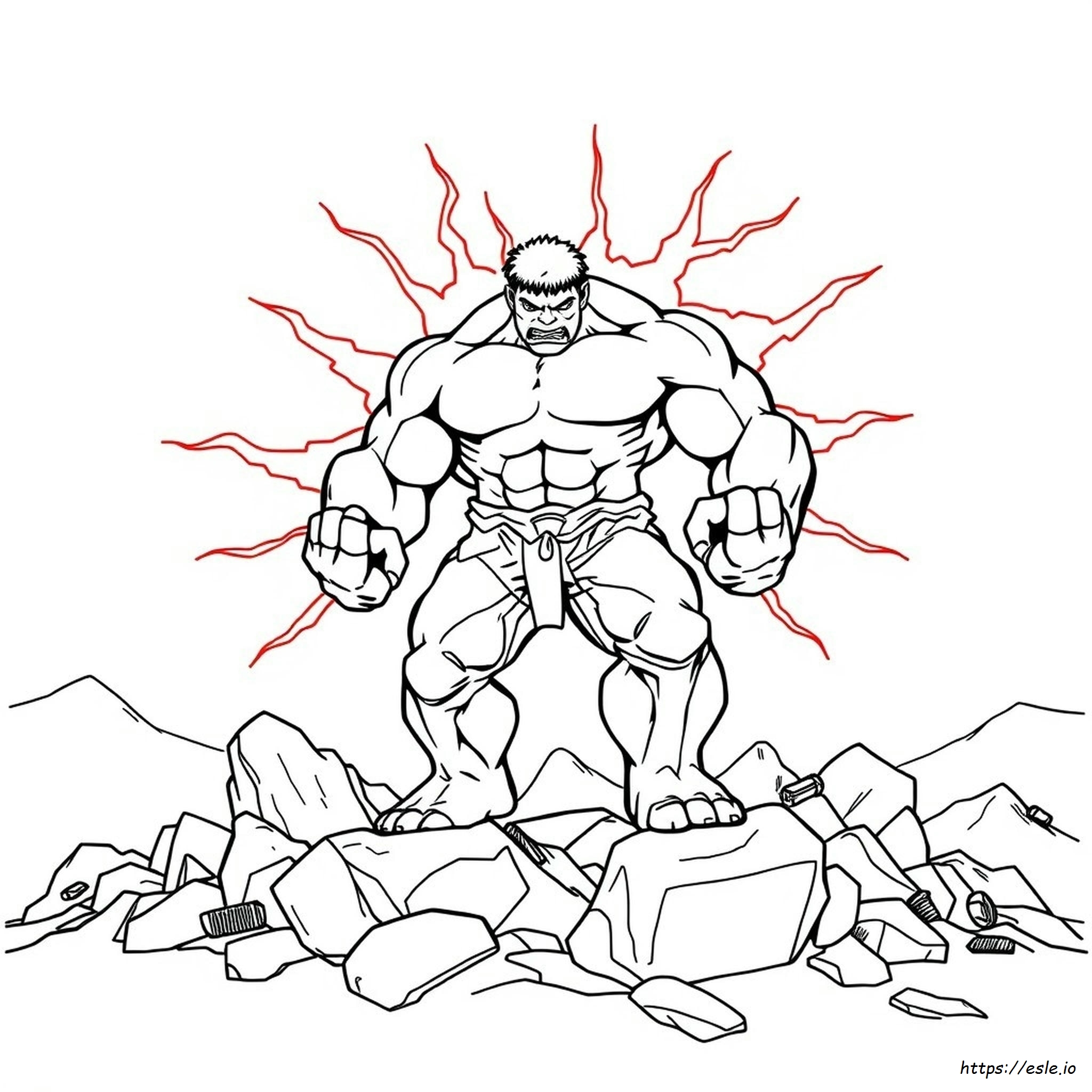 Hulk Rojo Para Colorear Imprimible
