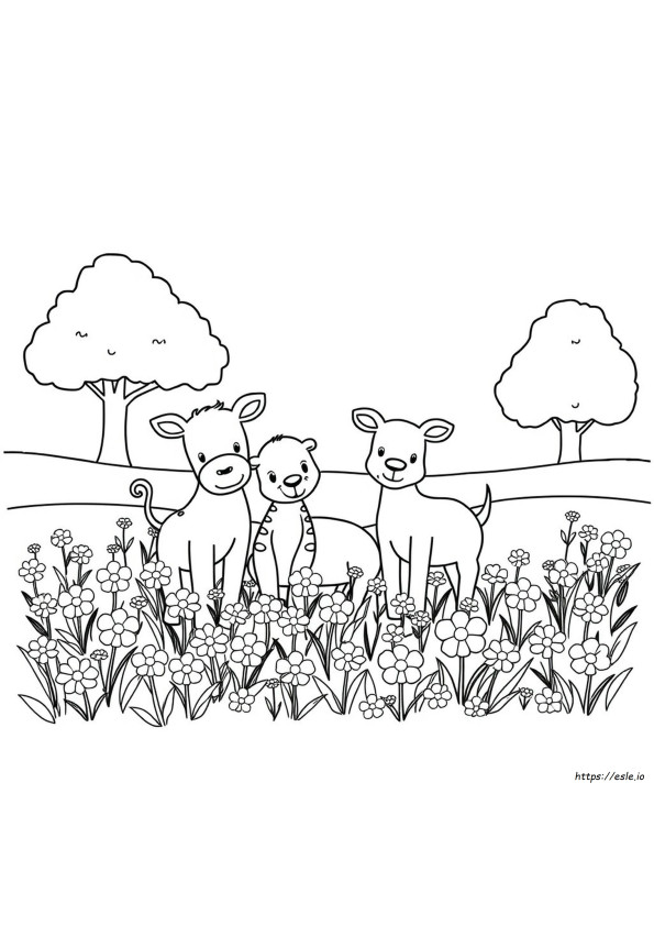 Coloring Animals Clipart