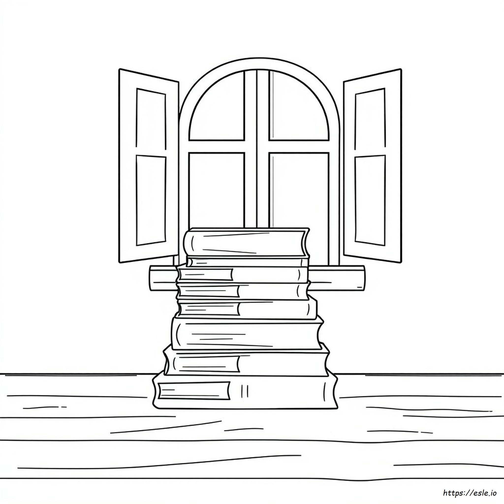 Stack Of Books Coloring Page