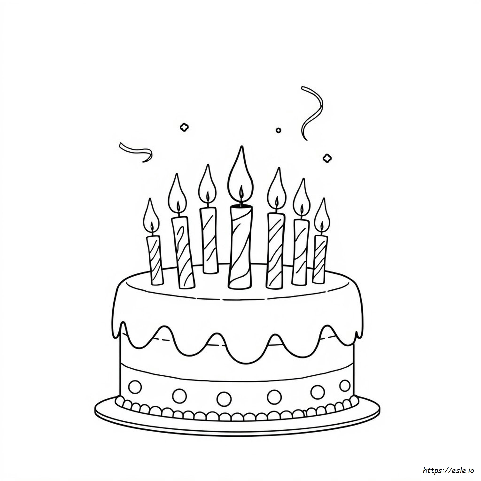Birthday Candle Coloring Page - Free Printable