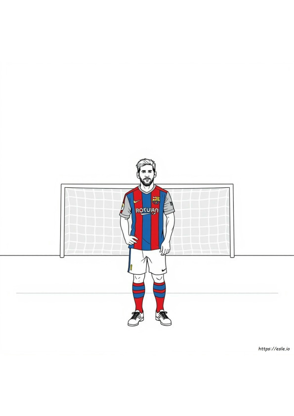 Messi Barcelona Coloring Page