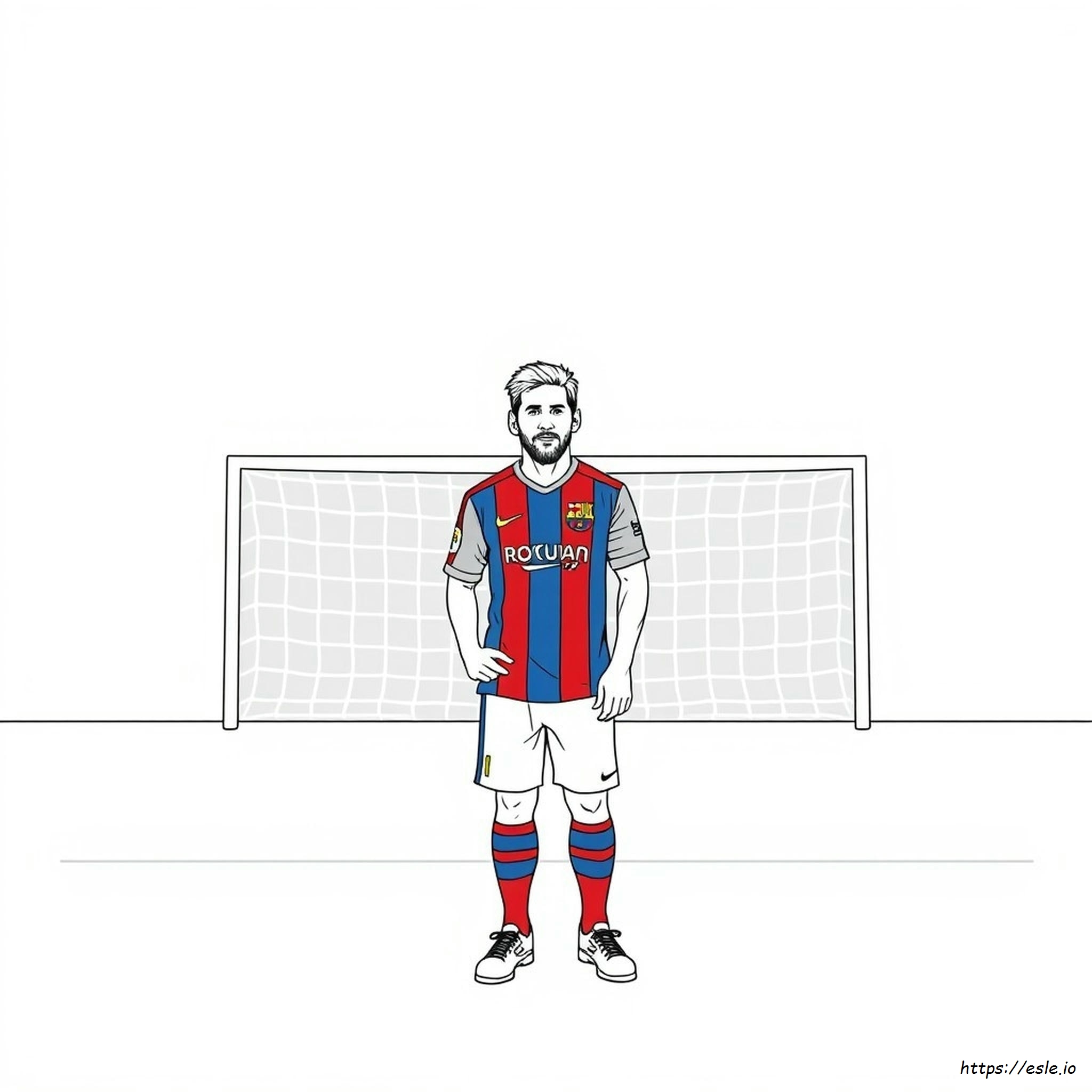 Messi Barcelona Planșă De Colorat