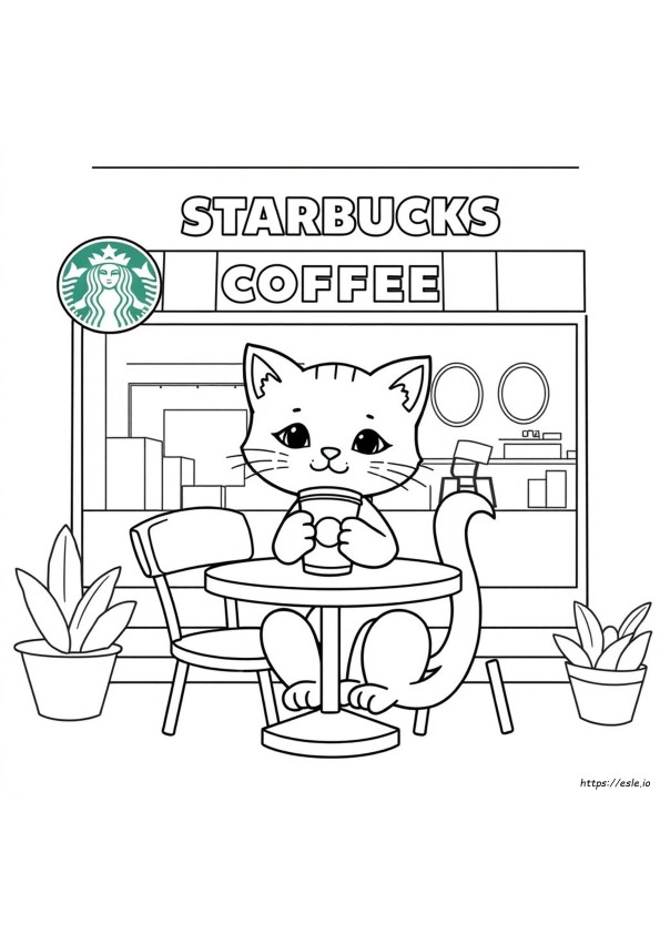 Sevimli Starbucks Boyama Sayfaları