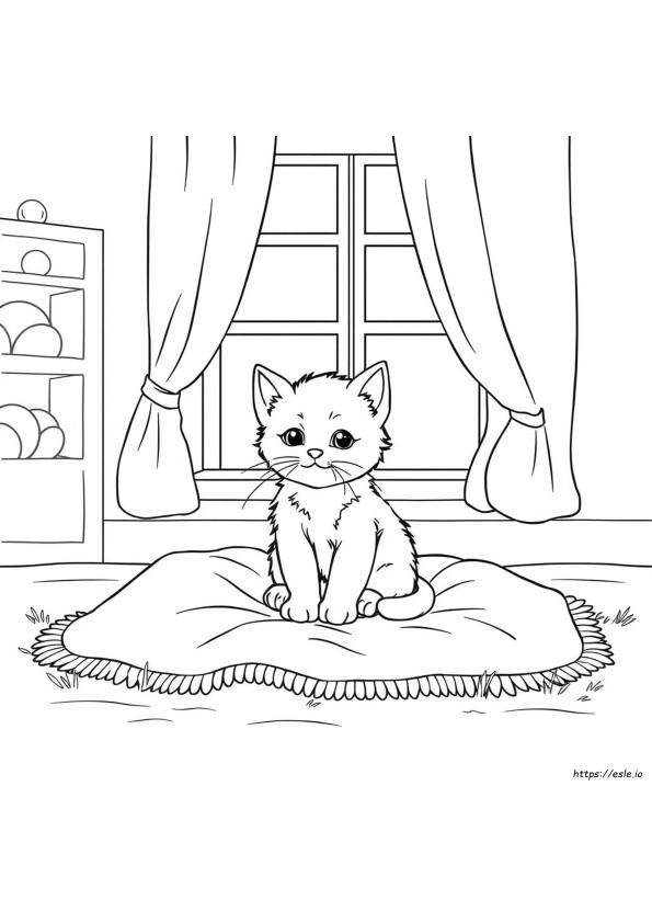 Kedi Yavrusu Boyama Kitabı Sayfaları