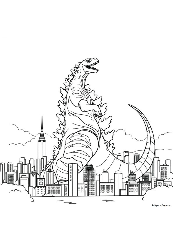 Godzilla Realistico Da Colorare 2021