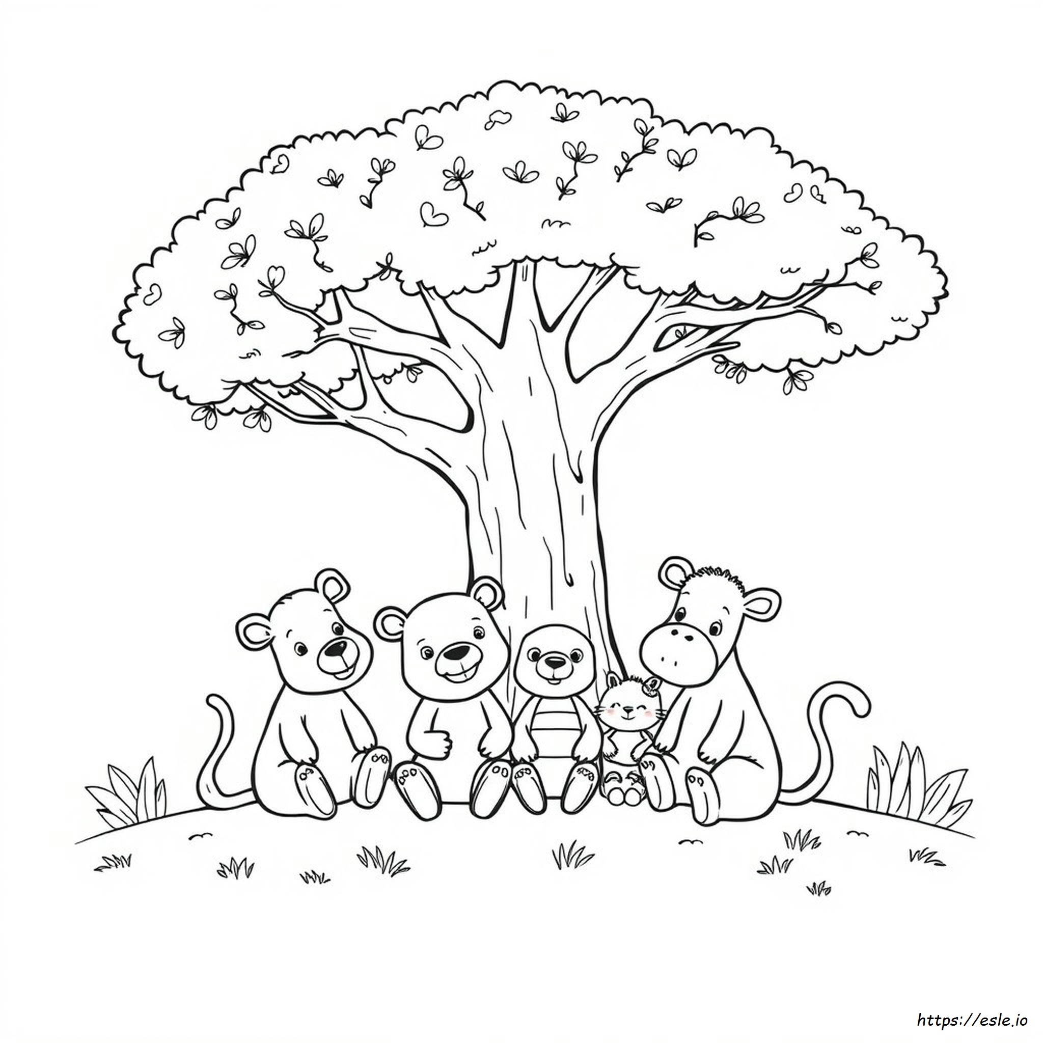 Gambar Mewarnai Hewan Kartun - Untuk Anak