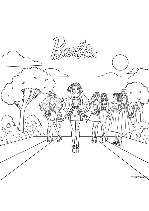 Barbie Fashion Clothes Coloring Pages
