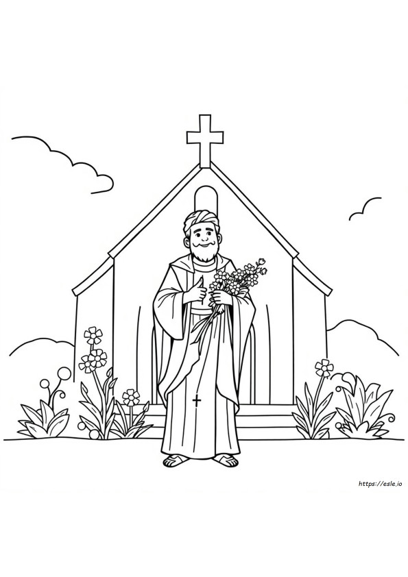 Halaman Anak Mewarnai Santo Juan Diego