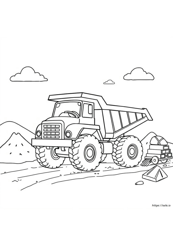 Coloriage Camion Benne