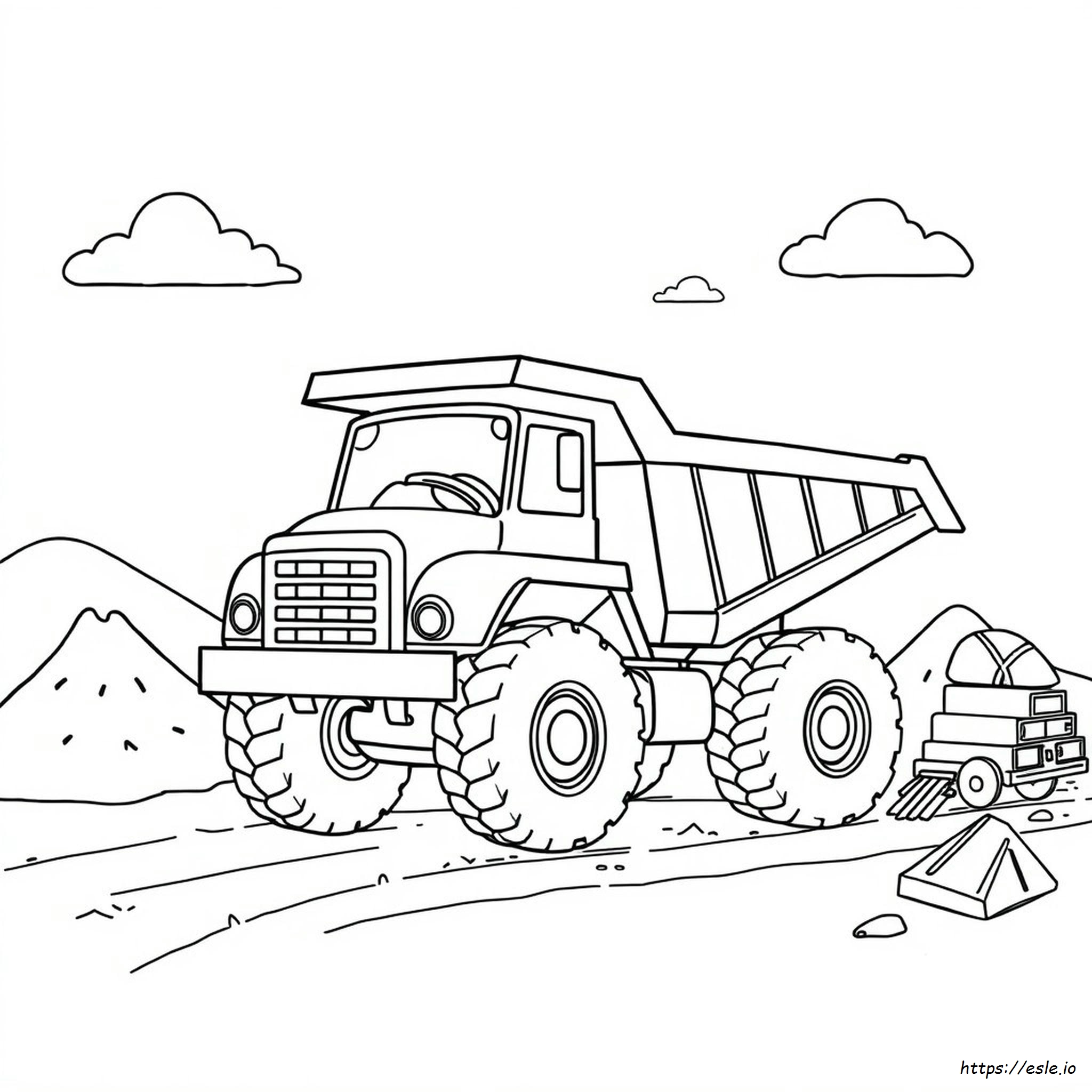 Dump Truck For Coloring