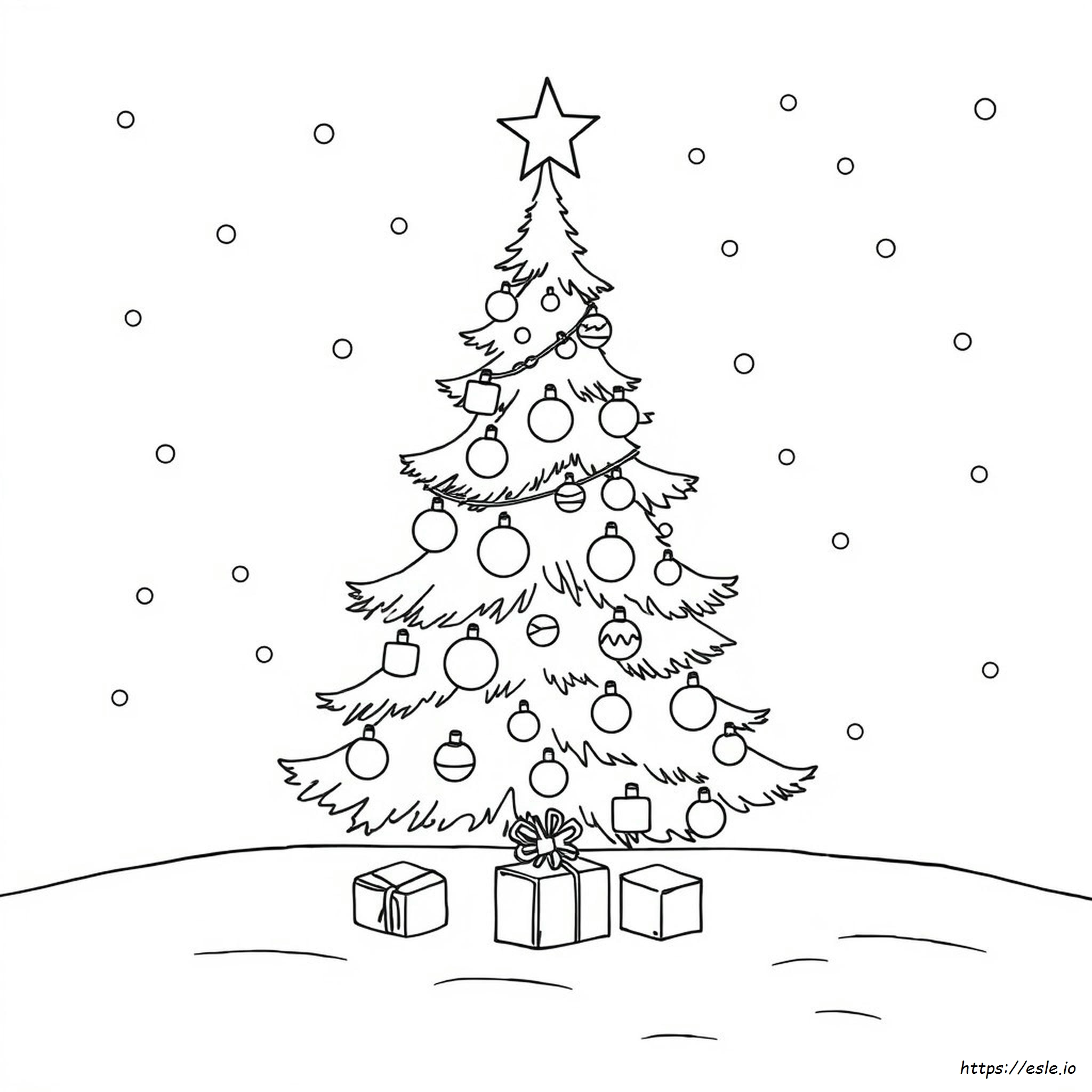 Christmas Tree Drawing Coloring christmas-tree-drawing-coloring