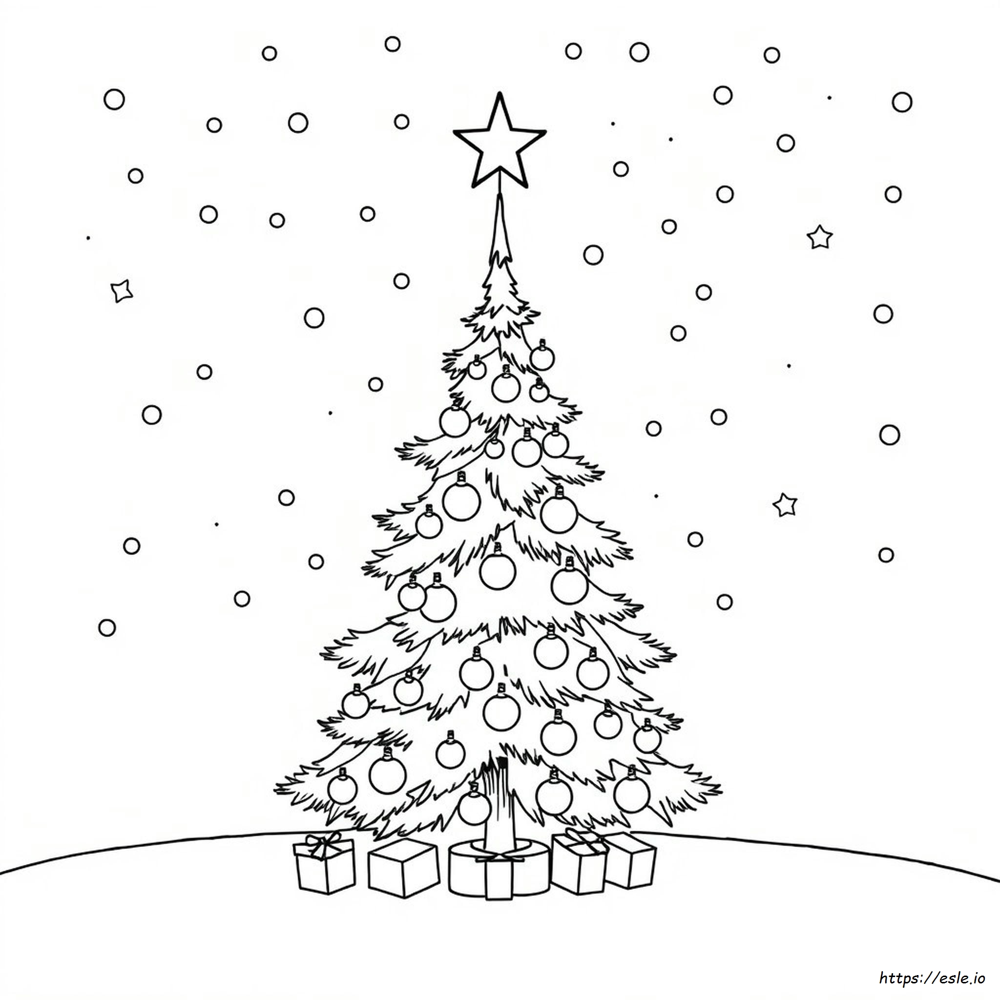 Free Printable Christmas Tree Coloring Page