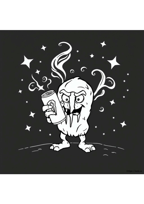 Monster Energy Drink Coloring Page