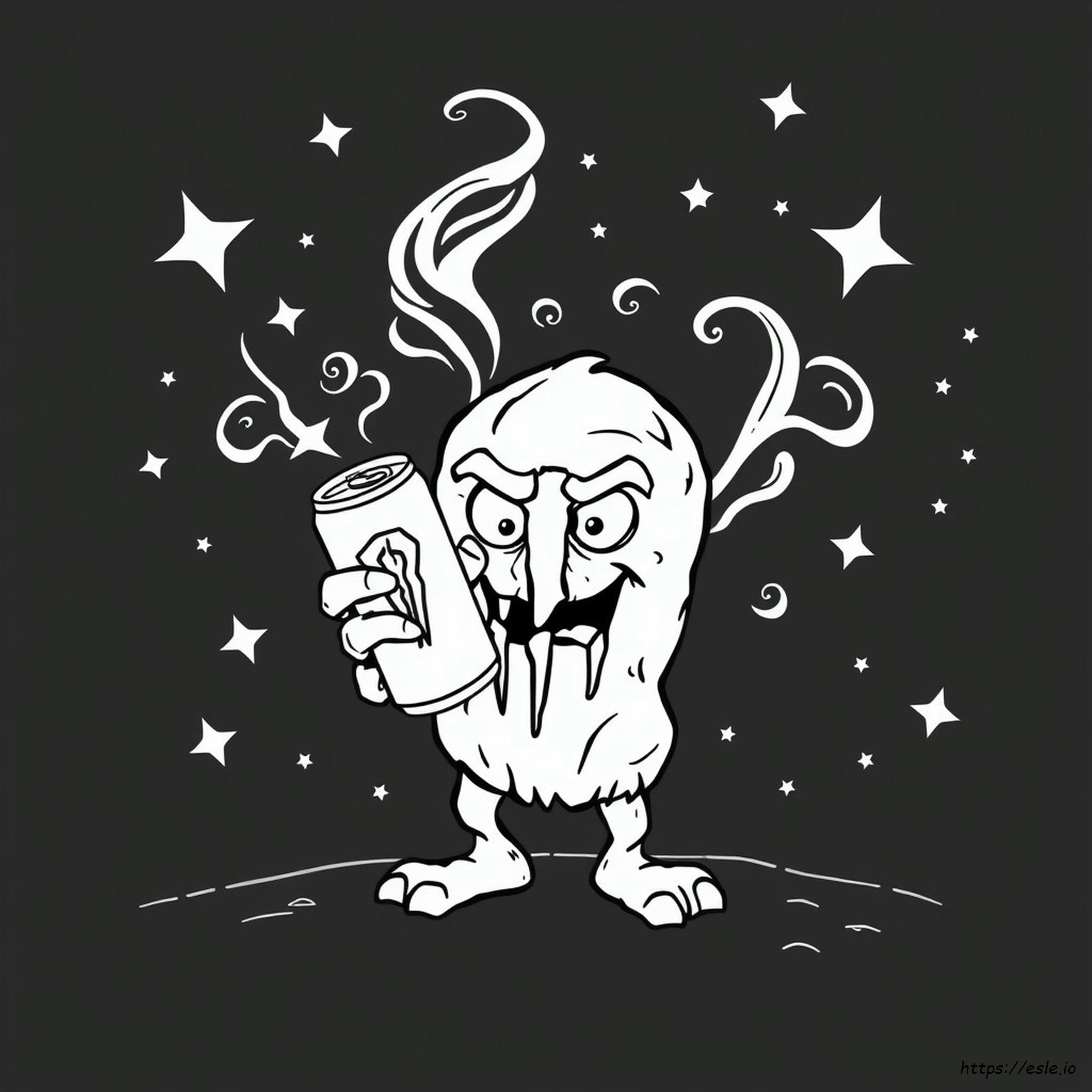 Gambar Mewarnai Minuman Energi Monster