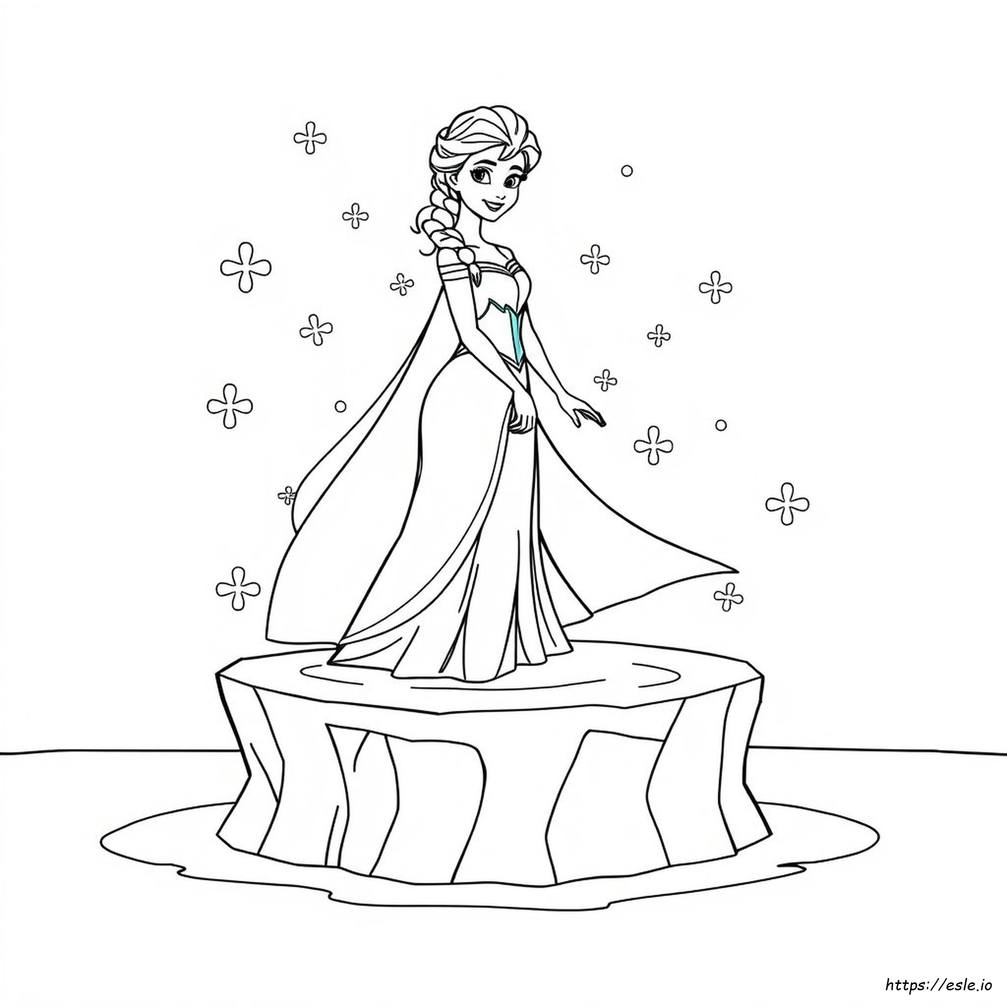 Gambar Mewarnai Elsa - Gratis untuk Dicetak
