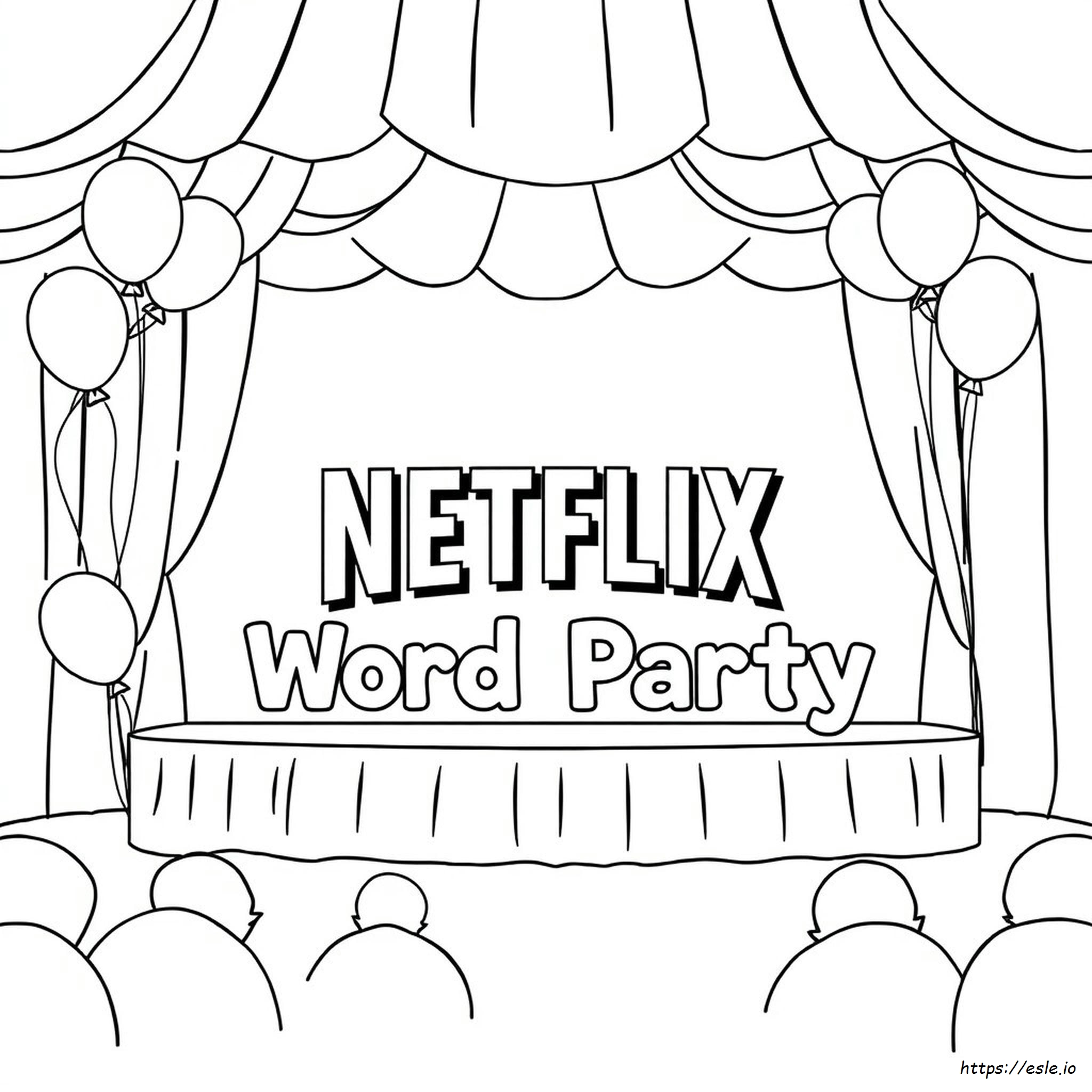 Netflix Word Party Coloring Pages
