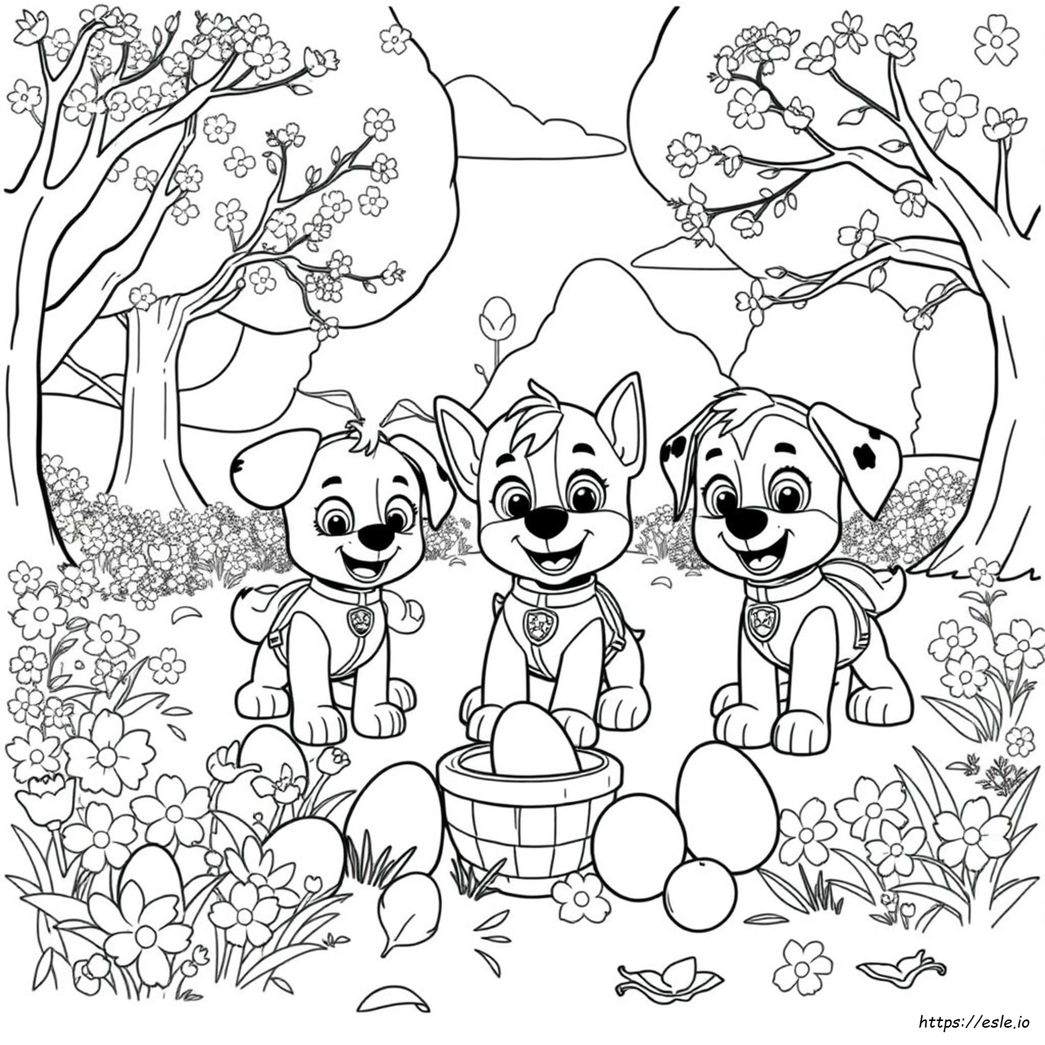 Free Printable Paw Patrol Easter Coloring Pages