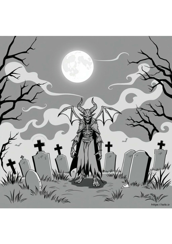 Planșe De Colorat Cu Vampiri Demonici Pentru Adulți