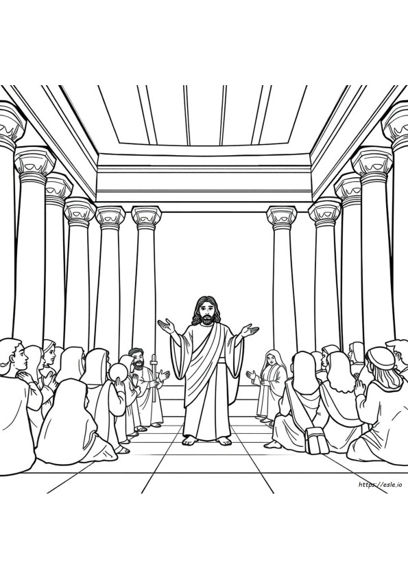 Presentation Of Jesus In The Temple Coloring Page