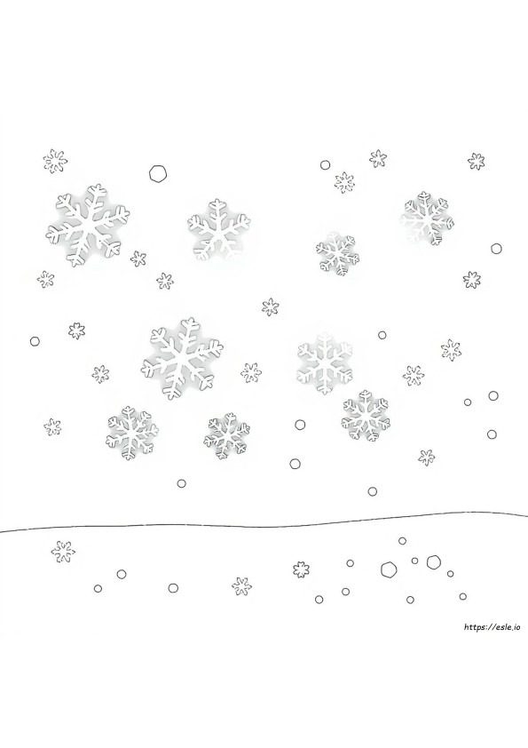 Sneeuwvlokken Kleurplaat