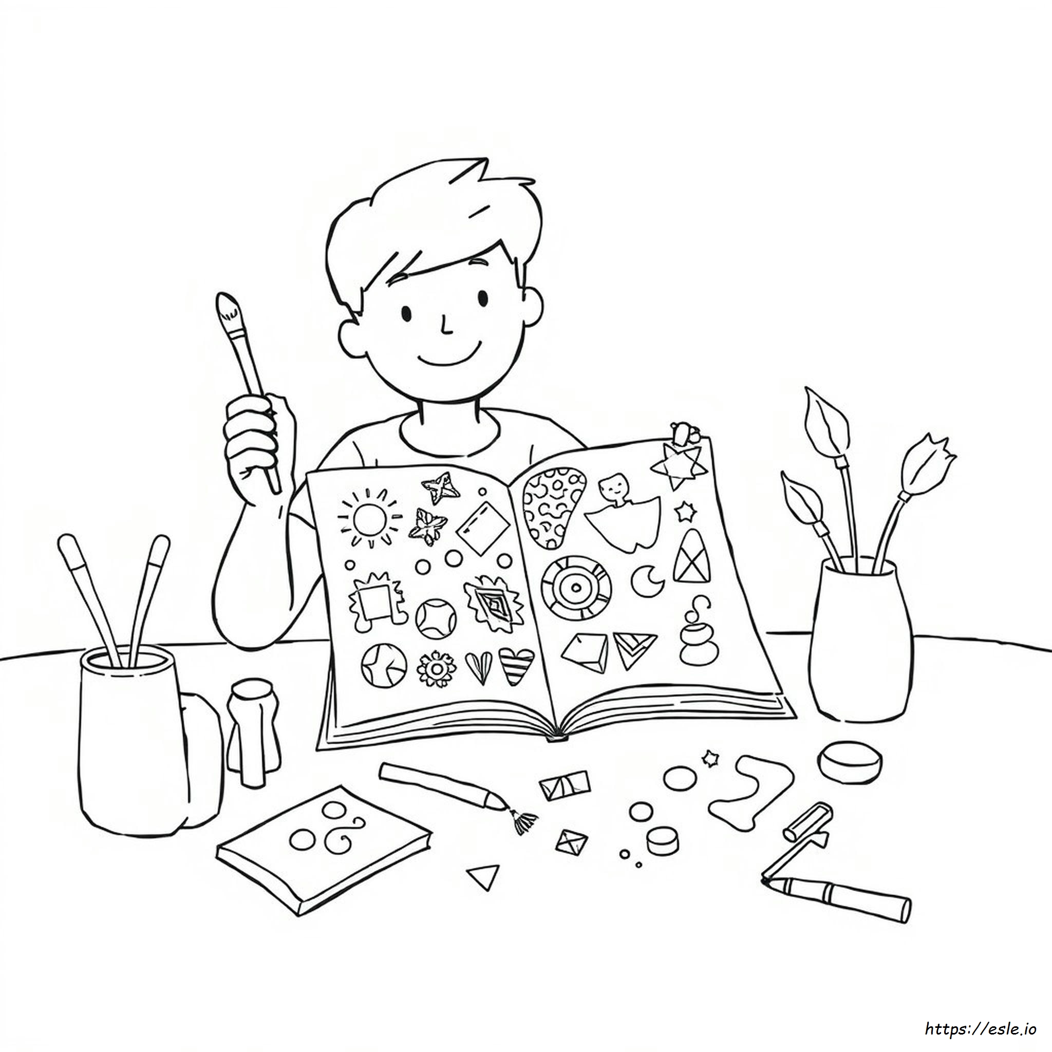 塗り絵を見せて