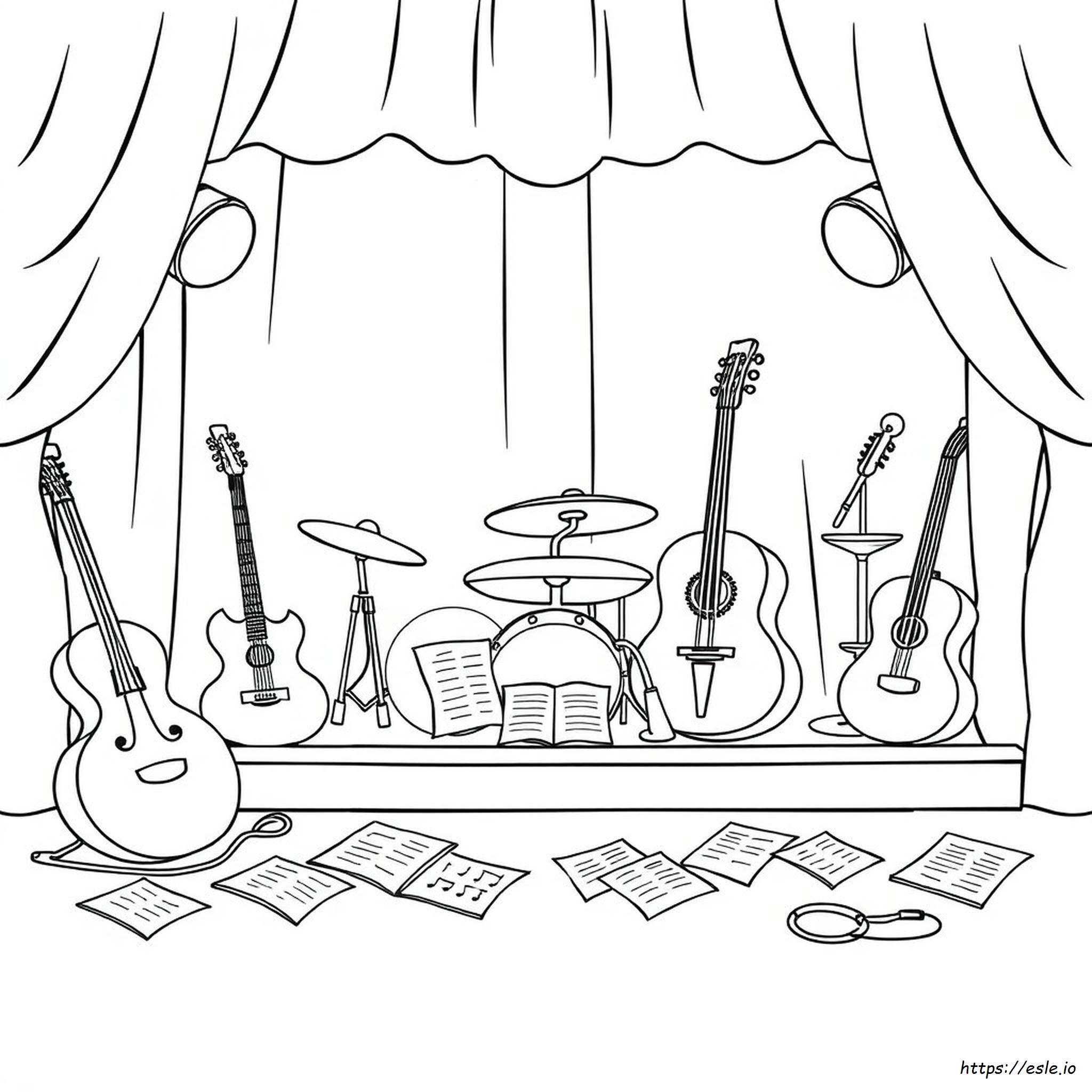 Musical Instruments Coloring Pages Pdf