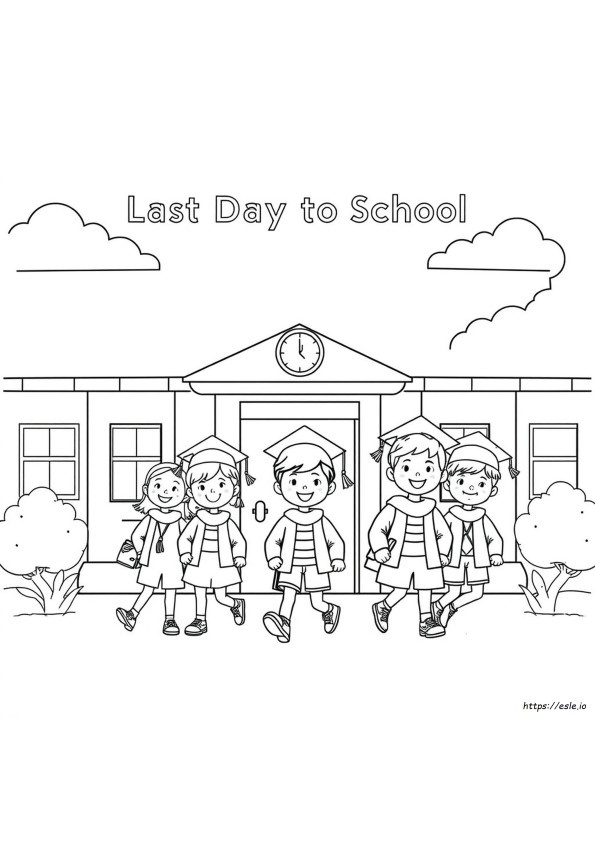 Last Day Of School Coloring Page Free Printable