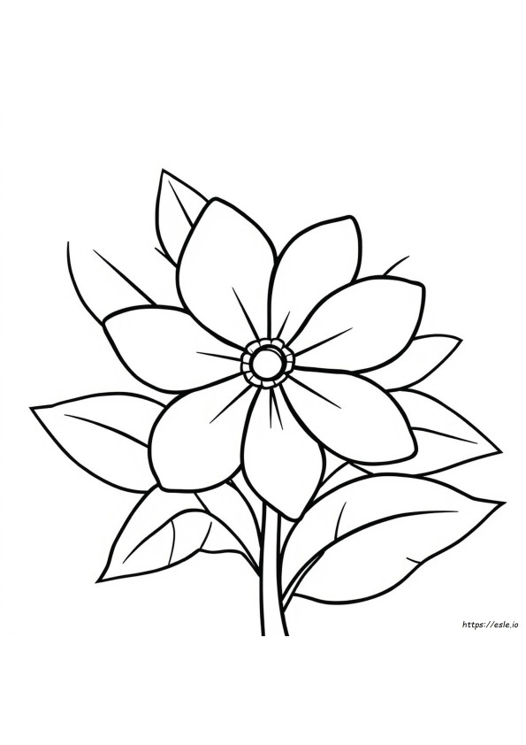 Pagina Da Colorare Petali - Disegno Di Fiore A 6 Petali