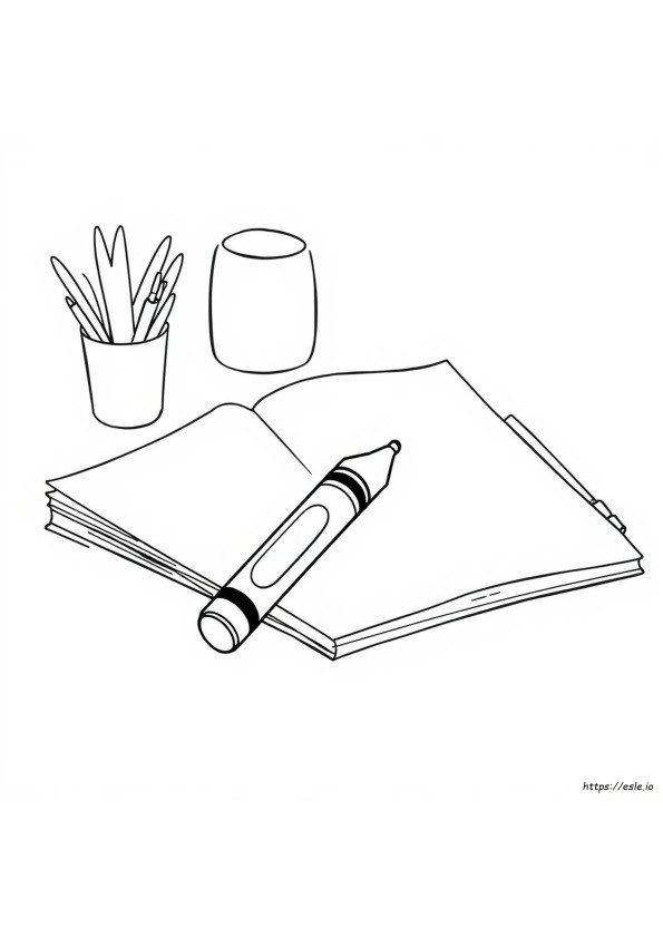 Red Crayon Coloring Page