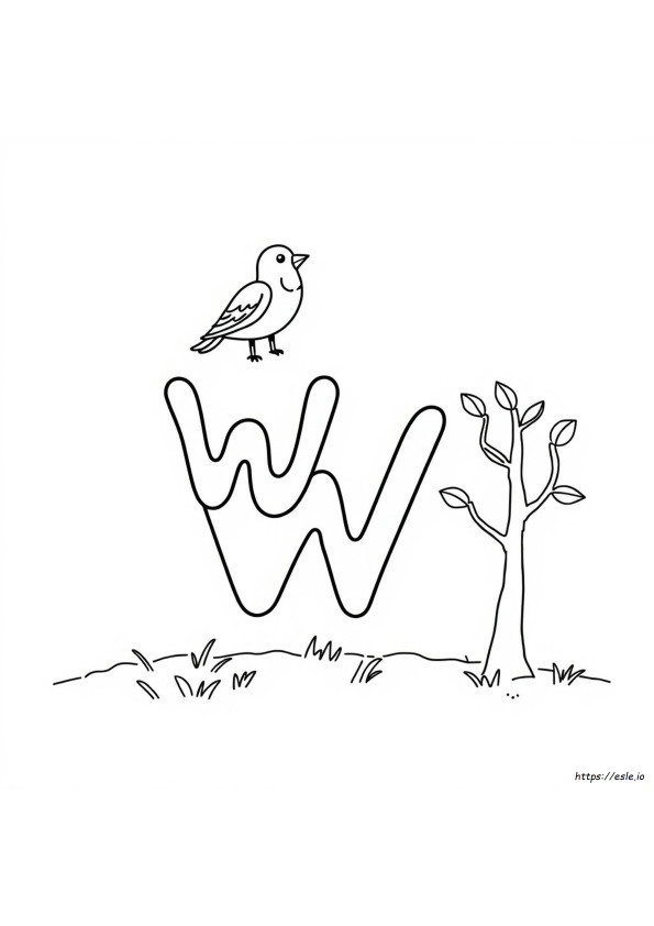 Buchstabe W Ausmalbilder