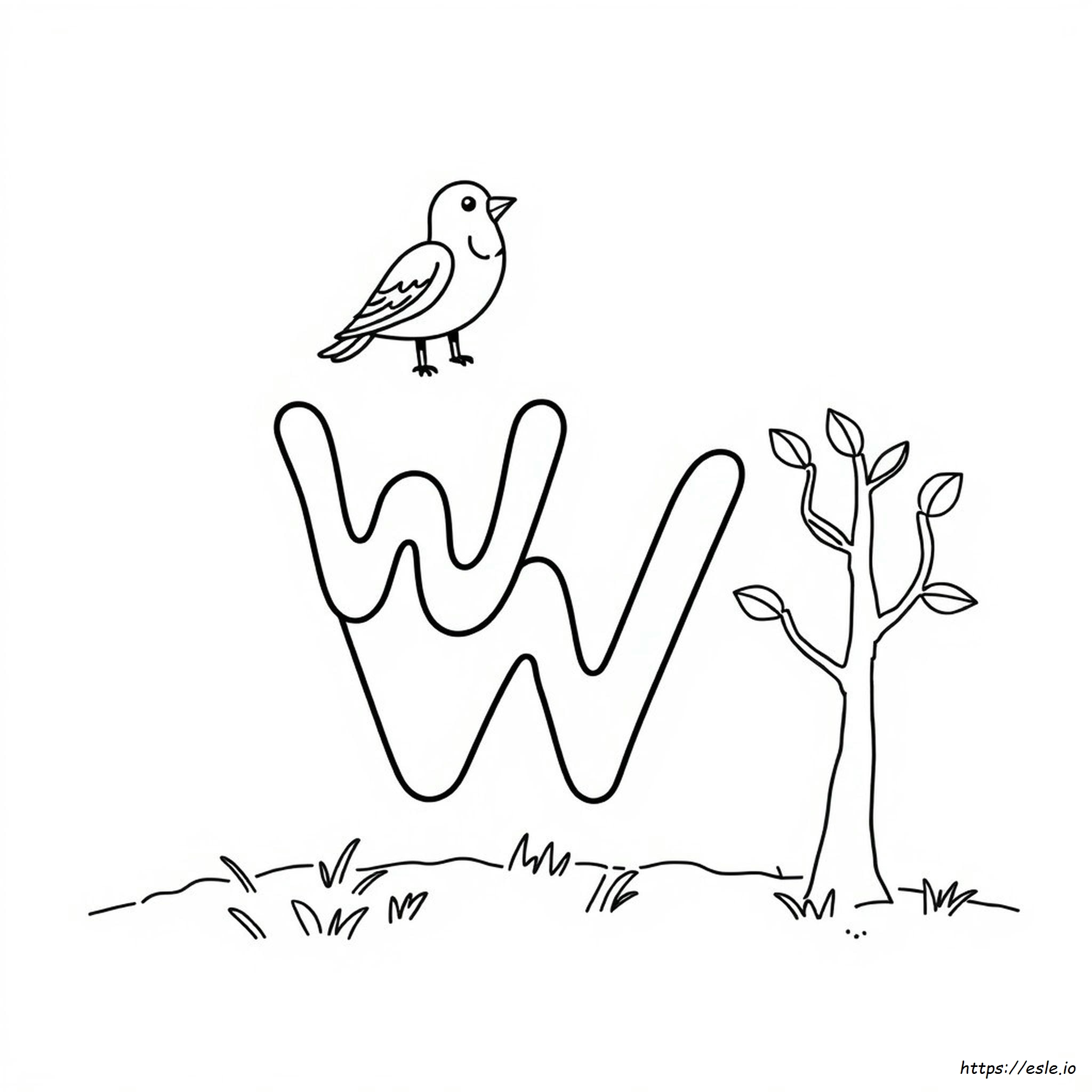 Letter W Coloring Pages - Free Printable Alphabet Worksheet