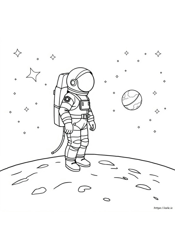 Coloriage Astronaute Simple