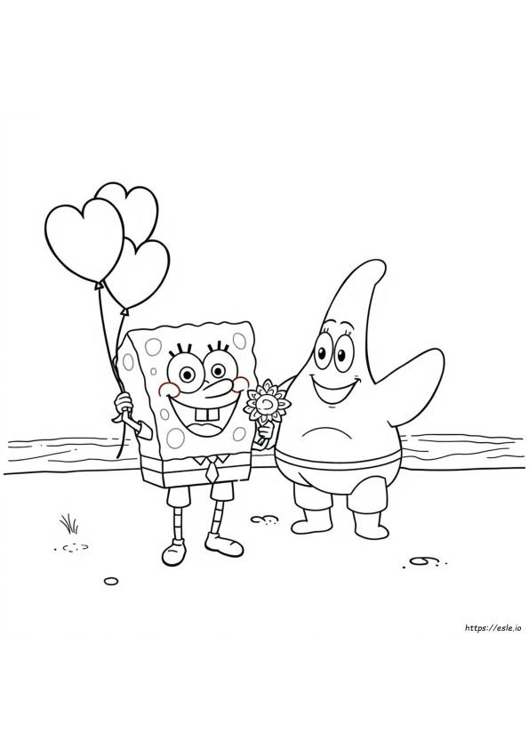 Spongebob Valentines Day Coloring Pages