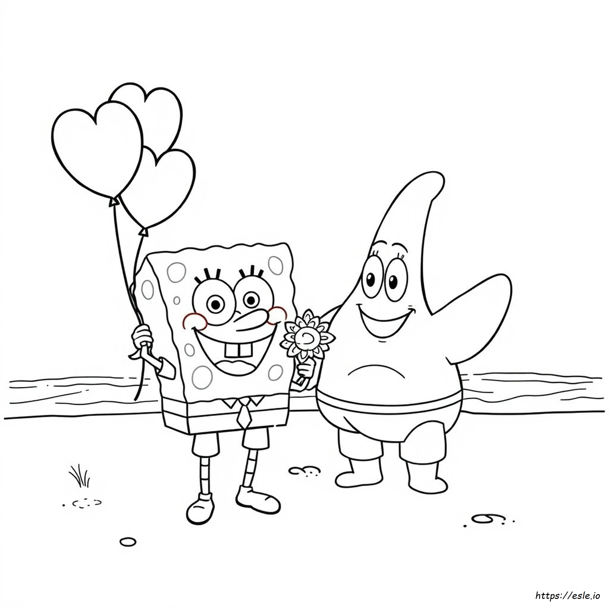 Spongebob Valentines Day Coloring Pages