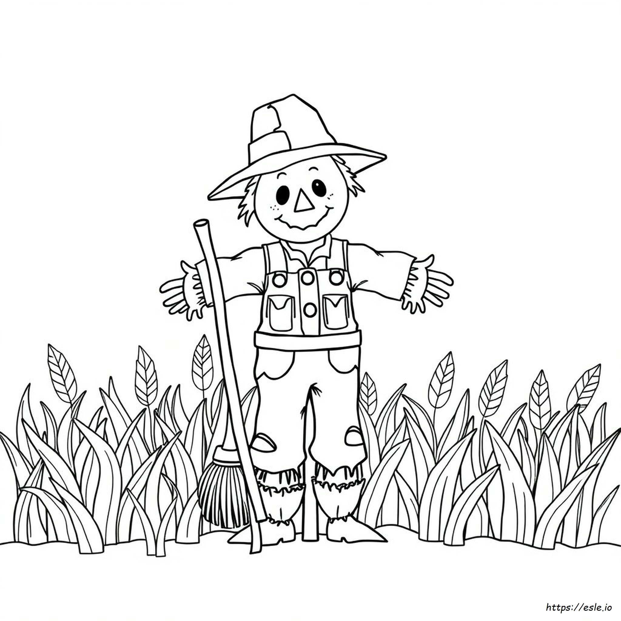 Scare Crow Coloring Page