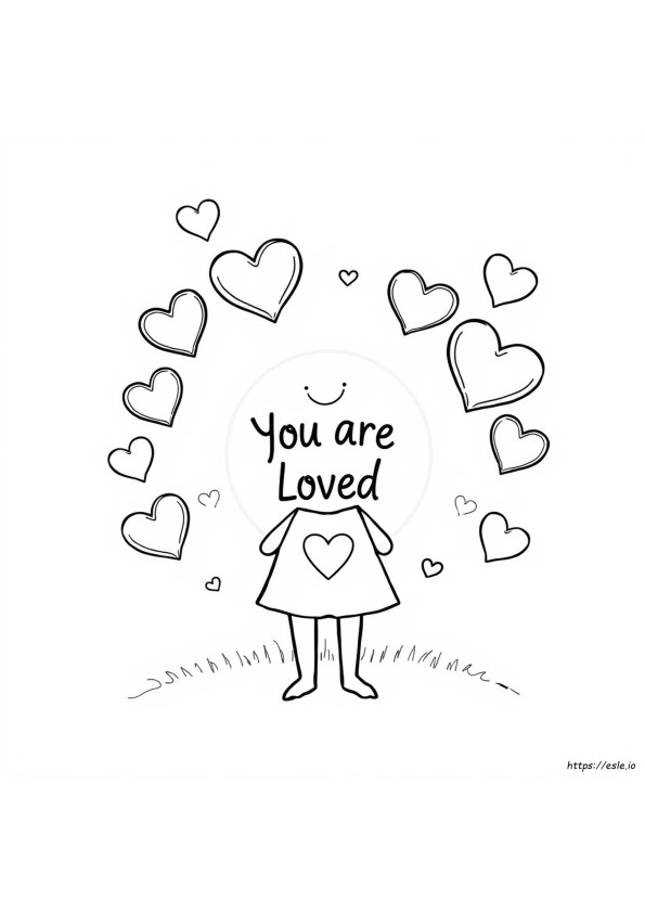 You Are Loved Coloring Page