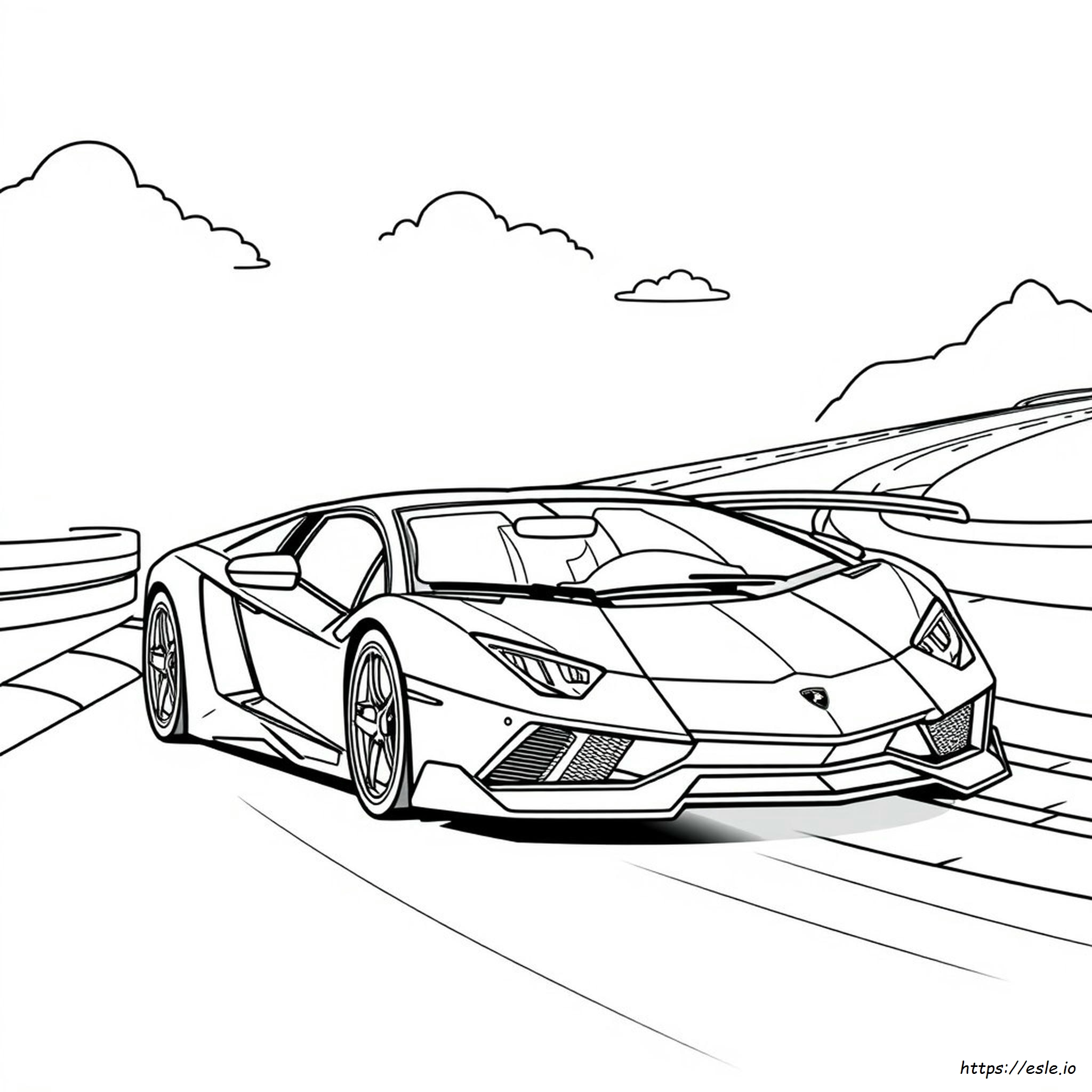 Lamborghini Aventador Ausmalbild