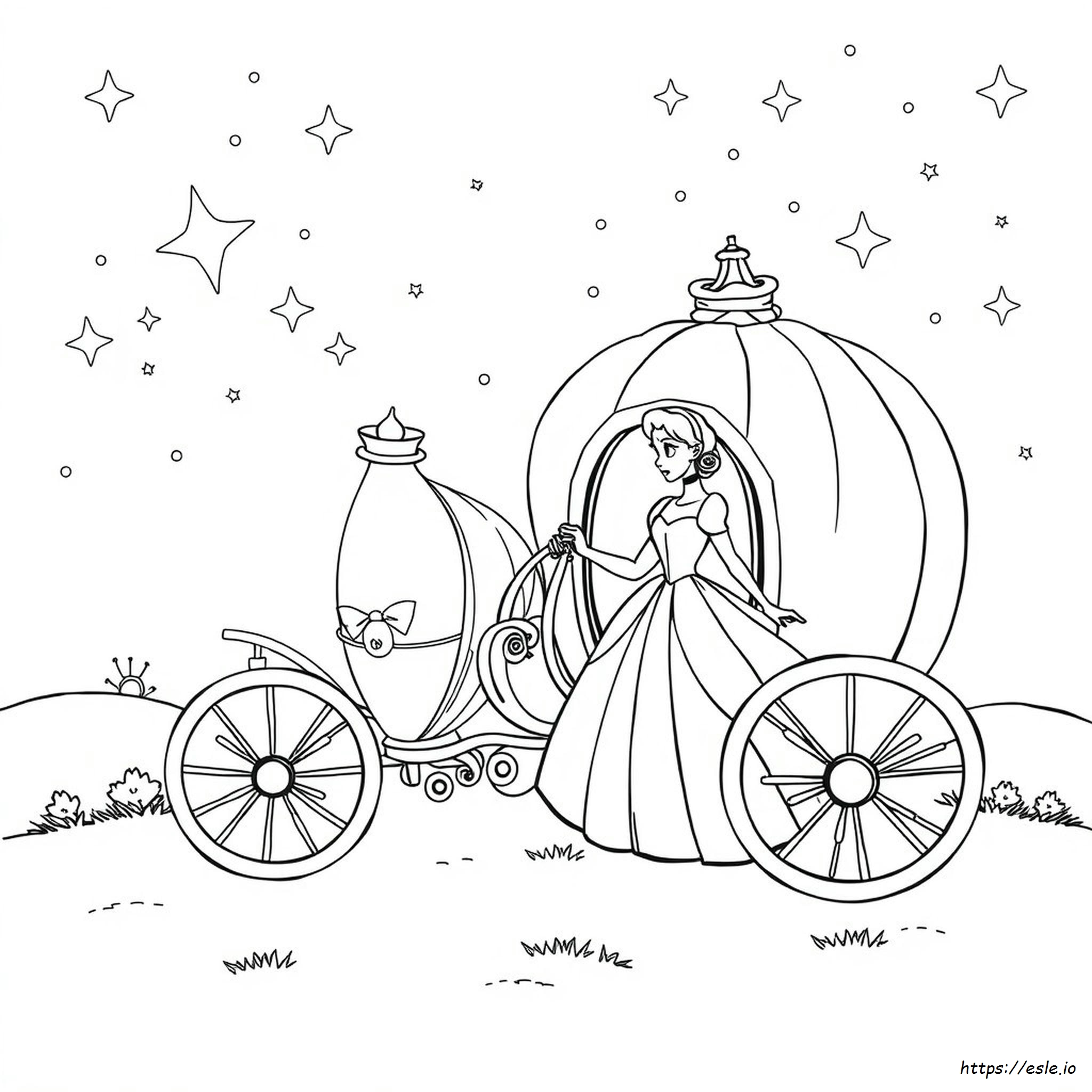 Cinderella Pumpkin Coloring Pages