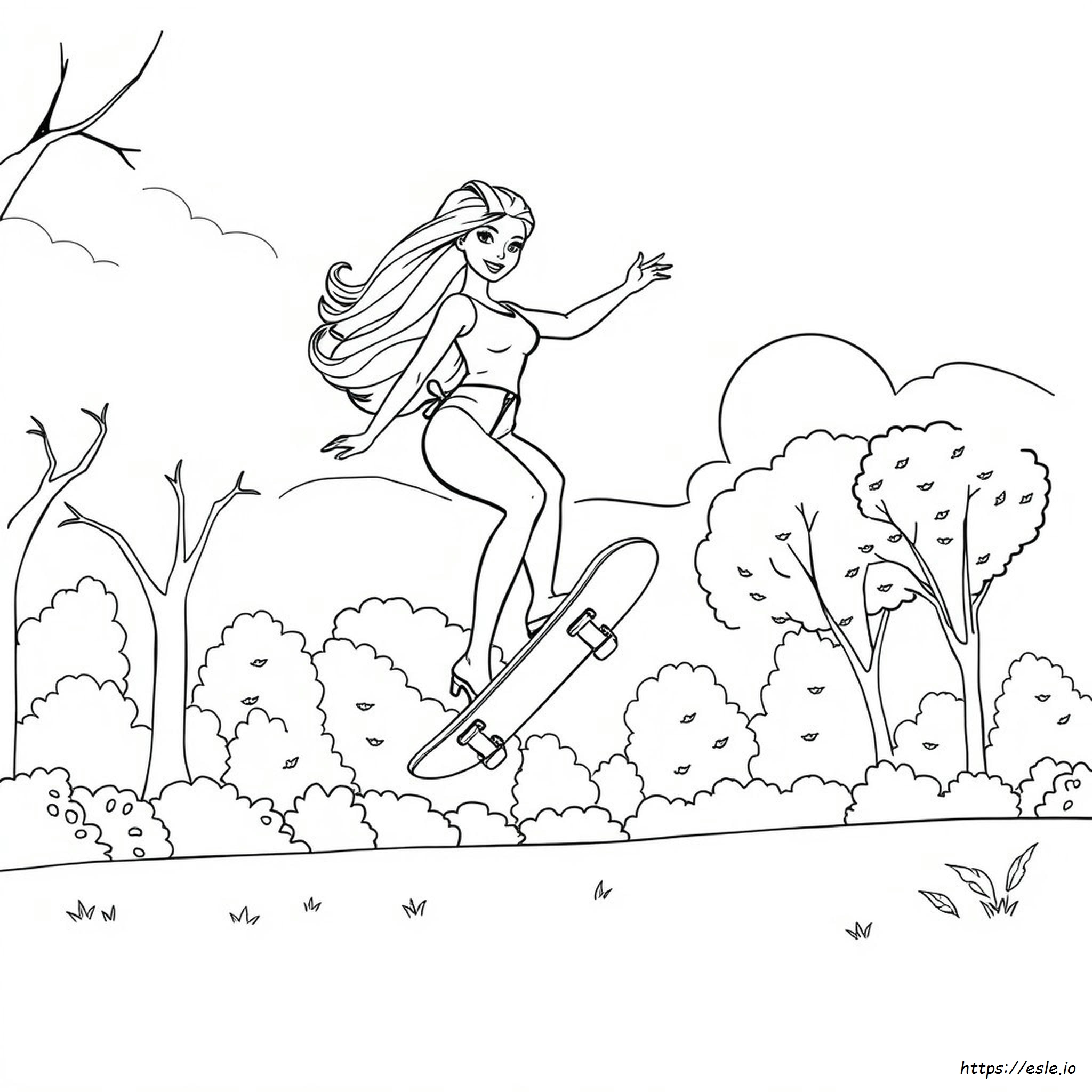 Barbie Fall Coloring Pages - Free Printable