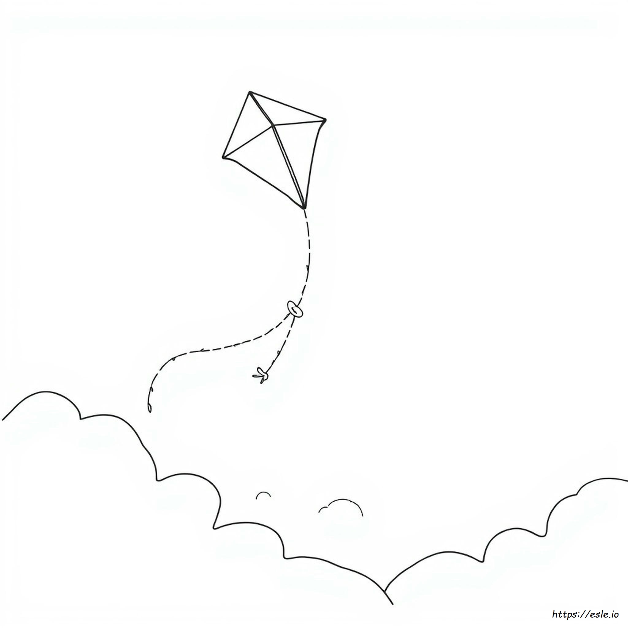 Kite Outline Images For Colouring