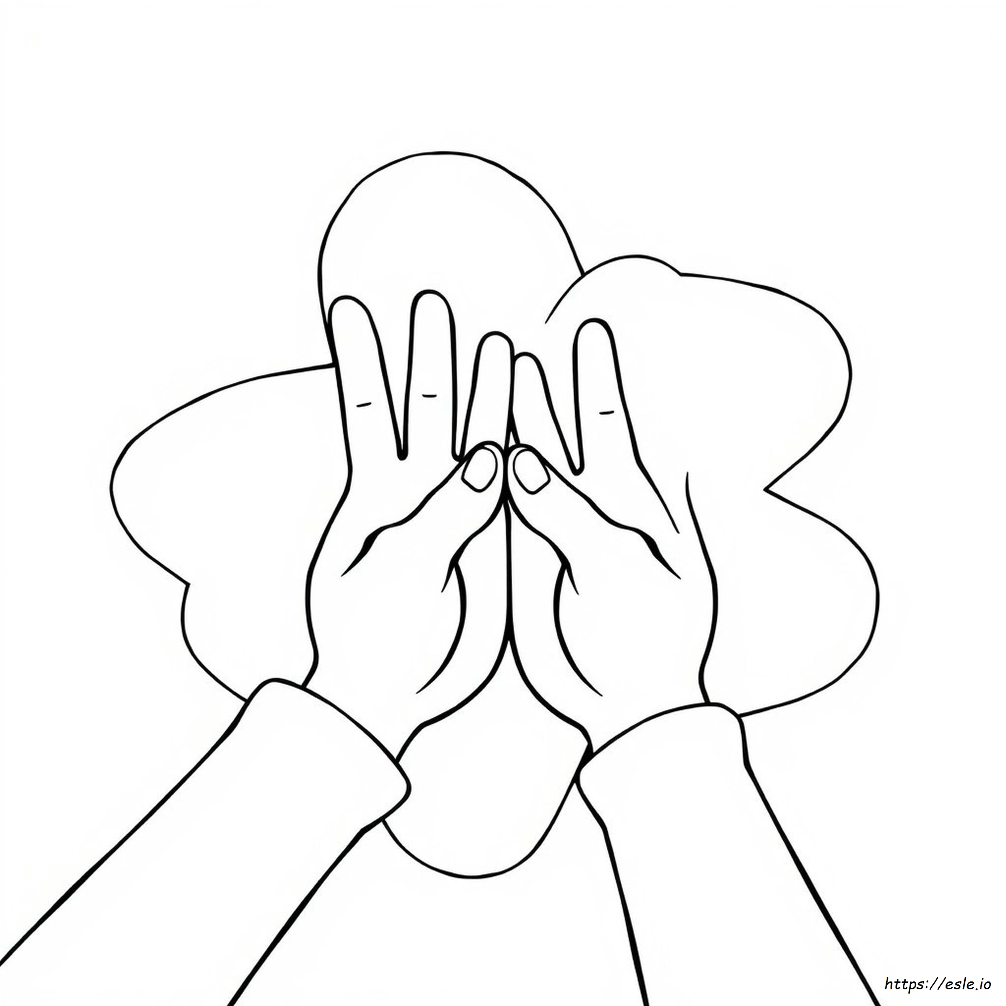 Helping Hands Coloring Page - Free Printable PDF