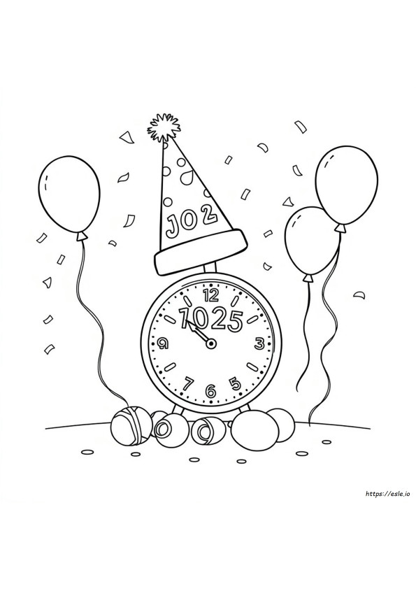 New Years Coloring Pages For Kids 2025