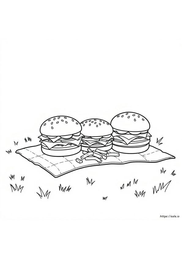 Cute Fast Food Coloring Pages