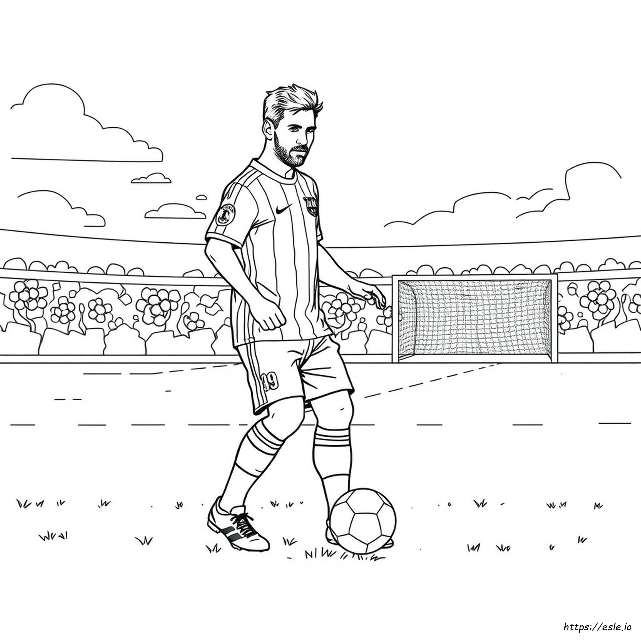 Lionel Messi Colouring Page