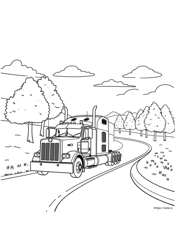 Printable Kenworth Truck Coloring Pages