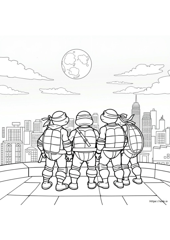 Tartarughe Ninja Da Colorare Gratis Da Stampare