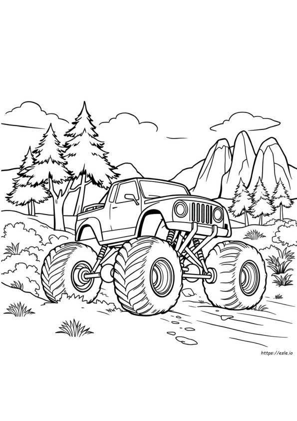 Monster Truck Coloring Sheets Free