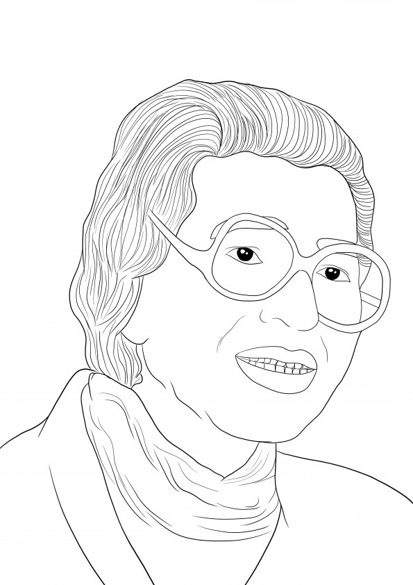 Famous Rosa Parks free to save or download and to color picture