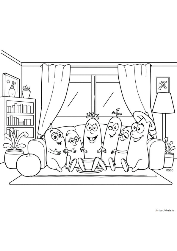 Veggietales In The House Coloring Pages