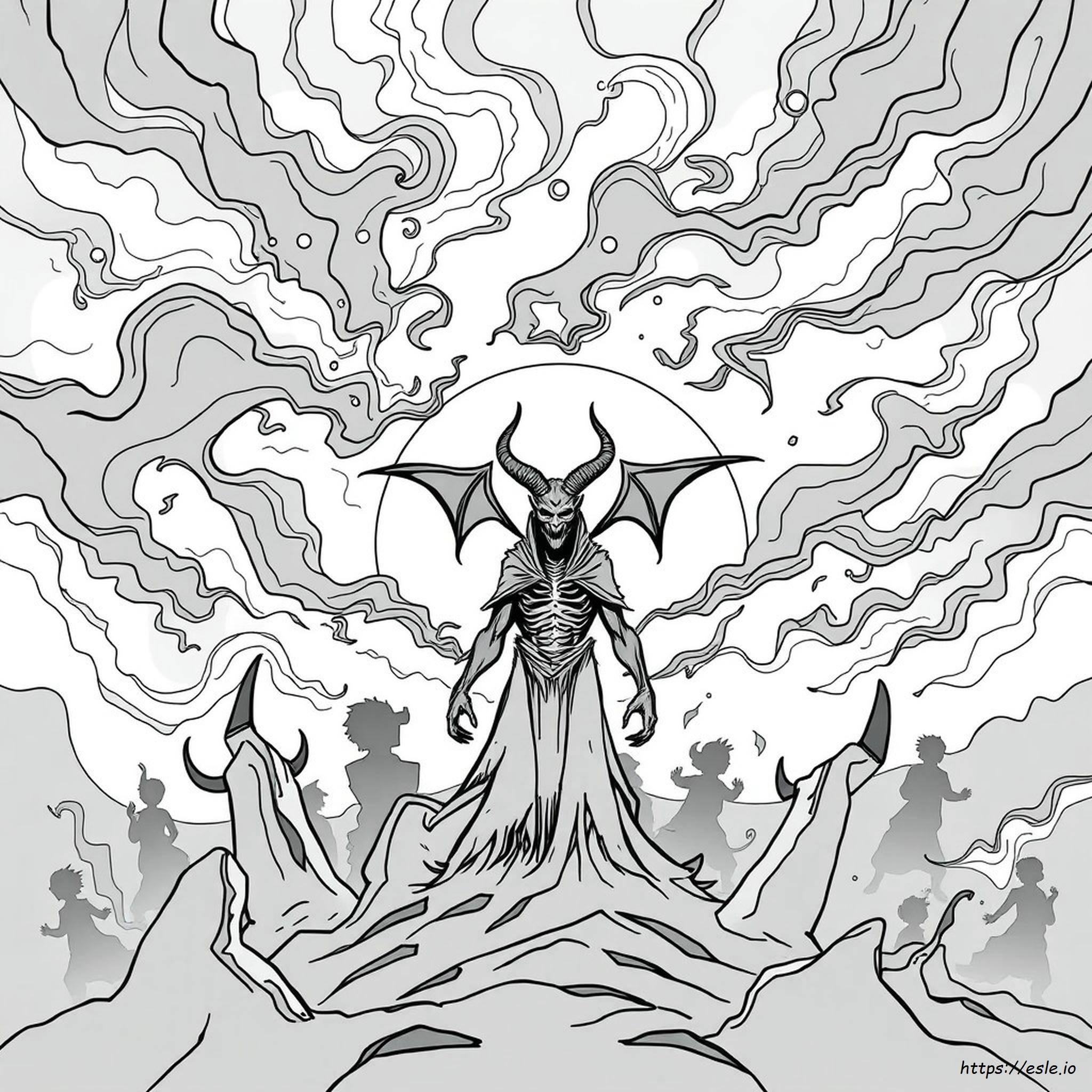 Inner Demons Demonic Horror Coloring Pages
